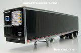 Item #TRL 1730 Black Sided Silver Trim Silver Frame Spread Axle 53-foot Utility Refrigerated Trailer with Thermo King Refrigerator - 1/64 Scale – DCP by First Gear