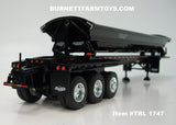 Item #TRL 1747 Black Tri-Axle SmithCo Side Dump Trailer - 1/64 Scale – DCP by First Gear