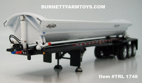 Item #TRL 1748 White Black Frame Tri-Axle SmithCo Side Dump Trailer - 1/64 Scale – DCP by First Gear