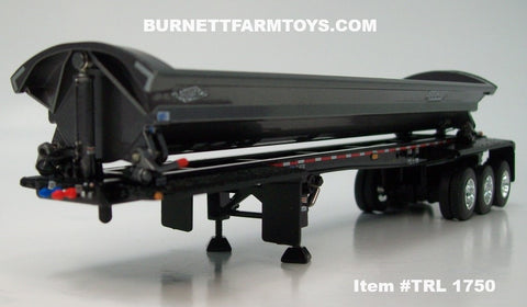 Item #TRL 1750 Gun Metal Gray Black Frame Tri-Axle SmithCo Side Dump Trailer - 1/64 Scale – DCP by First Gear