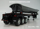 Item #TRL 1750 Gun Metal Gray Black Frame Tri-Axle SmithCo Side Dump Trailer - 1/64 Scale – DCP by First Gear