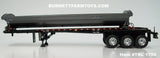 Item #TRL 1750 Gun Metal Gray Black Frame Tri-Axle SmithCo Side Dump Trailer - 1/64 Scale – DCP by First Gear