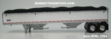 Item #TRL 1764 White Sided Black Tarp Silver Frame Tandem Axle Wilson Pacesetter 43-foot Hopper Bottom Grain Trailer - 1/64 Scale - DCP by First Gear