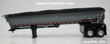 Item #TRL 1770 Gun Metal Gray Sided Black Tarp Black Frame Tandem Axle MAC Round Dump Trailer - 1/64 Scale - DCP by First Gear