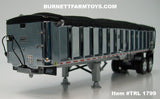 Item #TRL 1799 Chrome Black Tarp Silver Frame Tandem Axle EAST End Dump Trailer - 1/64 Scale – DCP by First Gear