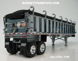 Item #TRL 1799 Chrome Black Tarp Silver Frame Tandem Axle EAST End Dump Trailer - 1/64 Scale – DCP by First Gear