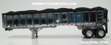 Item #TRL 1799 Chrome Black Tarp Silver Frame Tandem Axle EAST End Dump Trailer - 1/64 Scale – DCP by First Gear