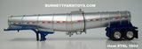 Item #TRL 1802 Silver Blue Tandem Axle Polar Deep Drop Tank Trailer - 1/64 Scale – DCP by First Gear