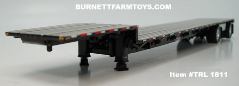 Item #TRL 1811 Silver Deck Black Frame Spread Axle Transcraft D-Eagle Stepdeck Trailer - 1/64 Scale – DCP by First Gear