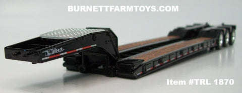 Item #TRL 1870 Black Tri-Axle Talbert Lowboy Trailer - 1/64 Scale – DCP by First Gear