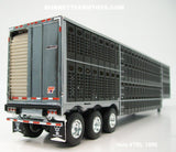 Item #TRL 1898 Black Sided Silver Trim Tri-Axle Wilson Silver Star Livestock Trailer - 1/64 Scale – DCP by First Gear