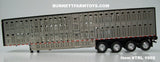 Item #TRL 1902 Silver Sided Black Trim Quad Axle Wilson Silver Star Livestock Trailer - 1/64 Scale – DCP by First Gear