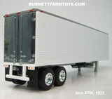 Item #TRL 1923 White Sided Silver Trim Silver Frame Tandem Axle Vintage 40-foot Refrigerated Trailer with Thermo King Refrigerator - 1/64 Scale – DCP by First Gear