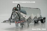 Item #TRL 1924 Polished Silver Tandem Axle 3-Bay Pneumatic Tanker Trailer - 1/64 Scale – DCP by First Gear