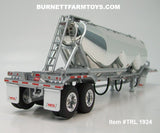 Item #TRL 1924 Polished Silver Tandem Axle 3-Bay Pneumatic Tanker Trailer - 1/64 Scale – DCP by First Gear