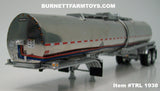 Item #TRL 1938 Polished Silver Tandem Axle Brenner Chemical Tanker Trailer - 1/64 Scale – DCP by First Gear