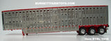 Item #TRL 1956 Silver Red Trim Tri-Axle Wilson Silver Star Livestock Trailer - 1/64 Scale – DCP by First Gear
