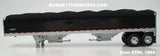 Item #TRL 1988 Black Sided Black Tarp Silver Frame Tandem Axle Wilson 43-foot Pacesetter Hopper Bottom Grain Trailer - 1/64 Scale – DCP by First Gear