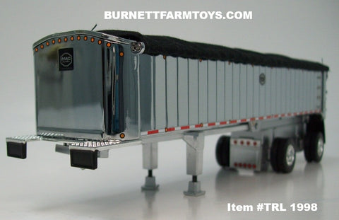 Item #TRL 1998 Chrome Sided Black Tarp Silver Frame Spread Axle MAC Frameless Coal End Dump Trailer - 1/64 Scale – DCP by First Gear