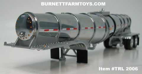 Item #TRL 2006 Chrome Silver Tandem Axle Polar Deep Drop Tanker Trailer - 1/64 Scale – DCP by First Gear