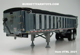 Item #TRL 2021 Chrome Sided Black Tarp Silver Frame Tandem Axle EAST End Dump Trailer - 1/64 Scale – DCP by First Gear
