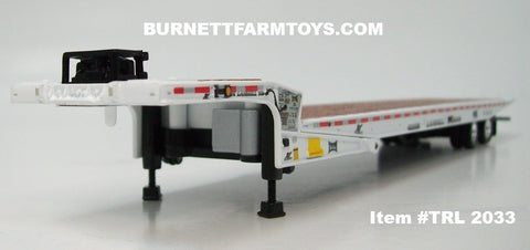 Item #TRL 2033 White Landoll 440 Series Traveling Slide Axle Flatbed Trailer - 1/64 Scale – DCP by First Gear