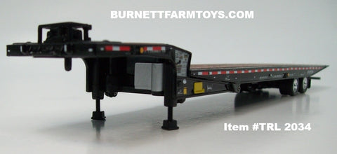 Item #TRL 2034 Black Tandem Axle Landoll 440 Series Traveling Slide Axle Flatbed Trailer - 1/64 Scale – DCP by First Gear