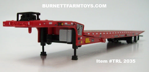 Item #60-2035 Red Tandem Axle Landoll 440 Series Traveling Slide Axle Flatbed Trailer - 1/64 Scale – DCP by First Gear