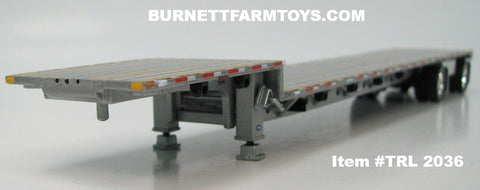 Item #TRL 2036 Silver Deck Silver Frame Spread Axle Transcraft Eagle Stepdeck Trailer - 1/64 Scale – DCP by First Gear
