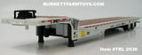Item #TRL 2038 White Tandem Axle Landoll 440 Series Traveling Slide Axle Flatbed Trailer - 1/64 Scale – DCP by First Gear