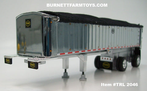 Item #TRL 2046 Chrome Sided Black Tarp Silver Frame Spread Axle MAC Frameless Coal Dump Trailer - 1/64 Scale – DCP by First Gear
