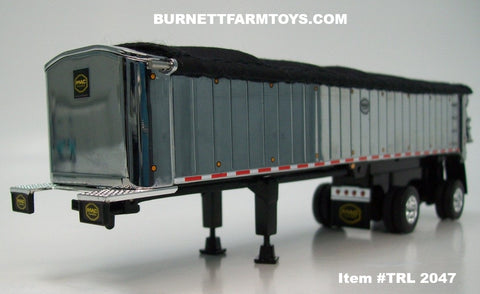 Item #TRL 2047 Chrome Sided Black Tarp Black Frame Spread Axle MAC Frameless Coal Dump Trailer - 1/64 Scale – DCP by First Gear