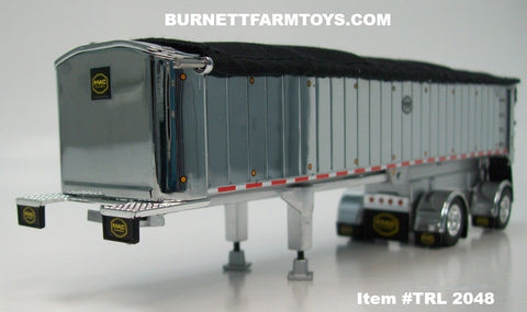 Item #TRL 2048 Chrome Sided Black Tarp Silver Frame Spread Axle MAC Frameless Coal Dump Trailer - 1/64 Scale – DCP by First Gear
