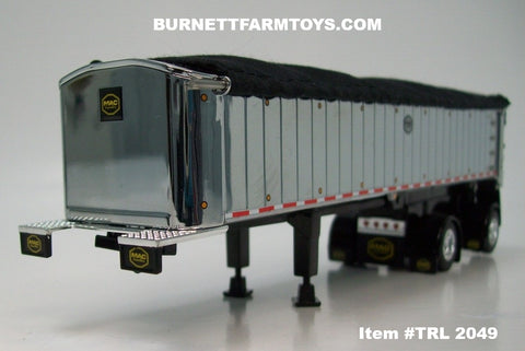 Item #TRL 2049 Chrome Sided Black Tarp Black Frame Spread Axle MAC Frameless Coal Dump Trailer - 1/64 Scale – DCP by First Gear