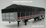 Item #TRL 2056 Black Viper Red Silver Sided Black Tarp Black Frame Spread Axle 53-foot Flatbed Covered Wagon Trailer - 1/64 Scale – DCP by First Gear