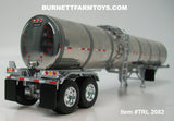 Item #TRL 2082 Polished Silver Tandem Axle Brenner Banded Tanker Trailer - 1/64 Scale – DCP by First Gear