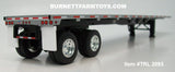 Item #TRL 2093 Silver Black Frame Tandem Axle Utility Flatbed Trailer - 1/64 Scale – DCP by First Gear