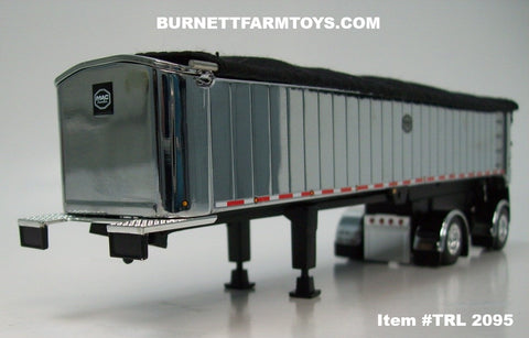 Item #TRL 2095 Chrome Sided Black Tarp Black Frame Spread Axle MAC Coal Dump Trailer - 1/64 Scale – DCP by First Gear
