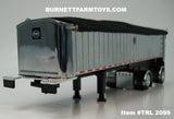 Item #TRL 2099 Chrome Sided Black Tarp Black Frame Spread Axle MAC Coal Dump Trailer - 1/64 Scale – DCP by First Gear