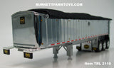 Item #TRL 2110 Chrome Sided Black Tarp Silver Frame Tri-Axle MAC Coal Dump Trailer - 1/64 Scale – DCP by First Gear