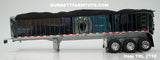 Item #TRL 2110 Chrome Sided Black Tarp Silver Frame Tri-Axle MAC Coal Dump Trailer - 1/64 Scale – DCP by First Gear