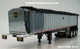 Item #TRL 2111 Chrome Sided Black Tarp Black Frame Tri-Axle MAC Coal Dump Trailer - 1/64 Scale – DCP by First Gear