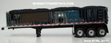 Item #TRL 2111 Chrome Sided Black Tarp Black Frame Tri-Axle MAC Coal Dump Trailer - 1/64 Scale – DCP by First Gear