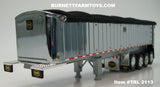 Item #TRL 2113 Chrome Sided Black Tarp Silver Frame Quad Axle MAC Coal Dump Trailer - 1/64 Scale – DCP by First Gear