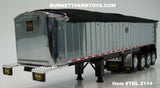 Item #TRL 2114 Chrome Sided Black Tarp Black Frame Quad Axle MAC Coal Dump Trailer - 1/64 Scale – DCP by First Gear