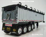 Item #TRL 2114 Chrome Sided Black Tarp Black Frame Quad Axle MAC Coal Dump Trailer - 1/64 Scale – DCP by First Gear