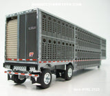 Item #TRL 2123 Dark Gray Silver Trim Spread Axle Wilson Silver Star Livestock Trailer - 1/64 Scale – DCP by First Gear