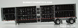 Item #TRL 2125 Black Sided Silver Trim Spread Axle Wilson Silver Star Livestock Trailer - 1/64 Scale – DCP by First Gear