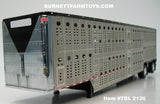 Item #TRL 2126 Silver Sided Black Trim Spread Axle Wilson Silver Star Livestock Trailer - 1/64 Scale – DCP by First Gear