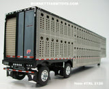 Item #TRL 2126 Silver Sided Black Trim Spread Axle Wilson Silver Star Livestock Trailer - 1/64 Scale – DCP by First Gear